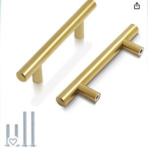 NWOT 3 pieces 6-3/10"(160mm) Hole Centers Cabinet Pulls Gold Finished